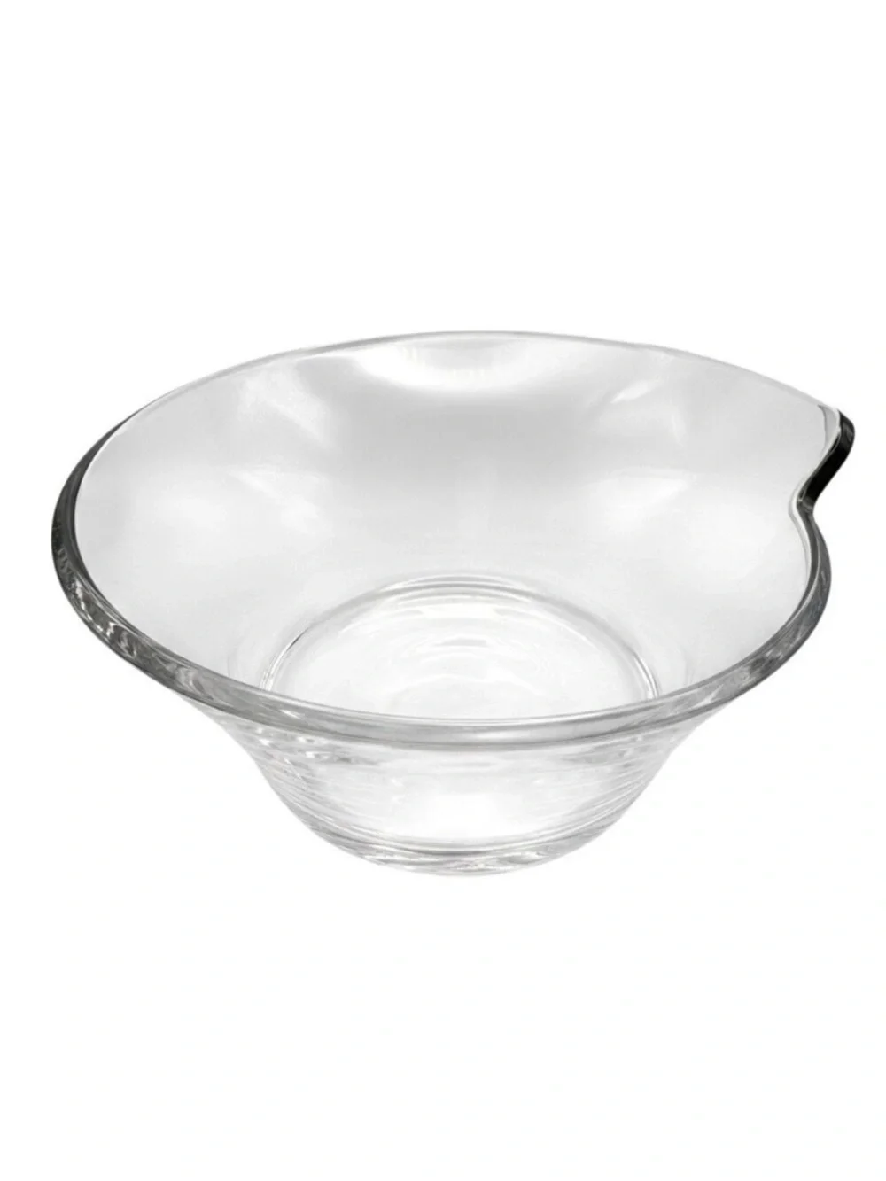 Villeroy Boch Wave Salad Bowl 7” Clear Crystal Contemporary Minimalist Dining